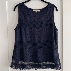 Loft lace overlay tank top - Size M